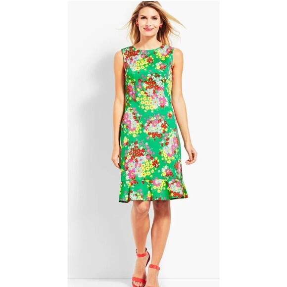 Talbots Dresses & Skirts - Talbots Floral Springtime Shift Dress Size 6 Cotton Summer Preppy Career Chic